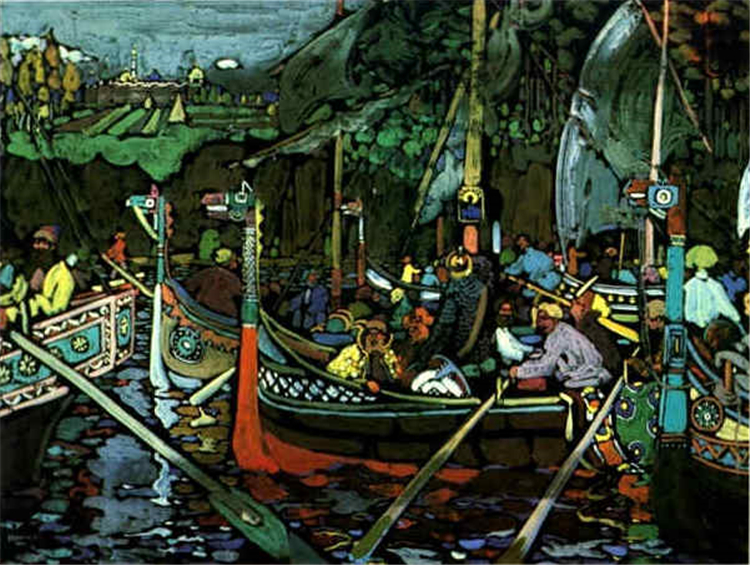 Volga Song 1906 Wassily Kandinsky Abstract Oil Painting